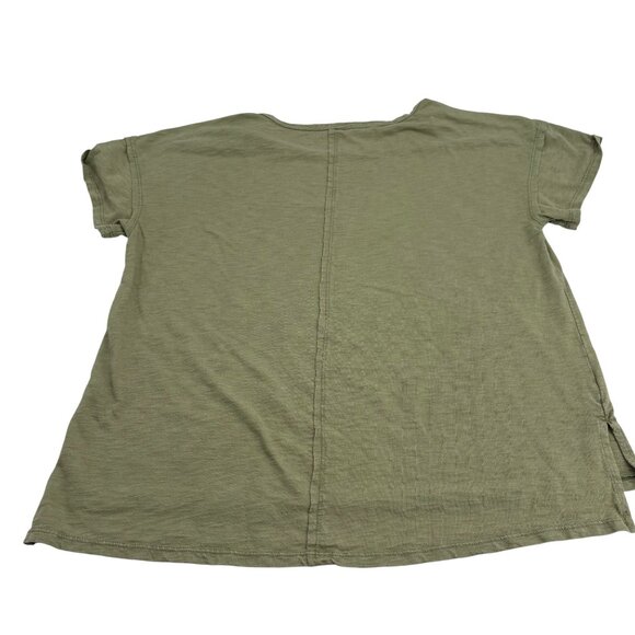 Wonderly Women's Short Sleeves T Shirt Loose Fit Olive Green - Picture 3 of 5